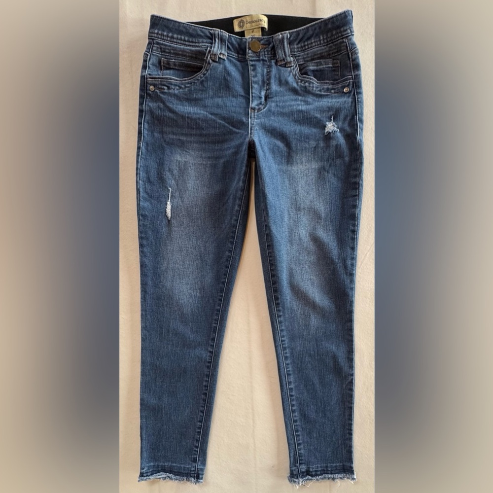 Democracy Tummy Control Distressed Frayed Ankle Skimmer (4) - Picture 3 of 15